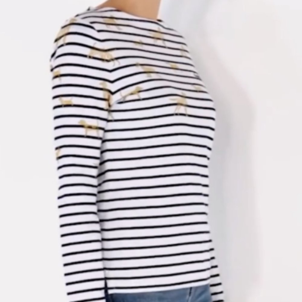 Barbour Hawkins Stripe Cotton Top Dog Print MSRP$ 85